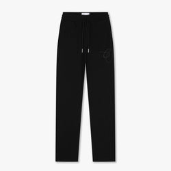 Ribbed Straight Leg Pants Black-CROYEZ-Mansion Clothing