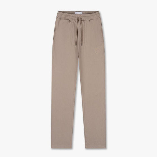 Ribbed Straight Leg Pants Sand