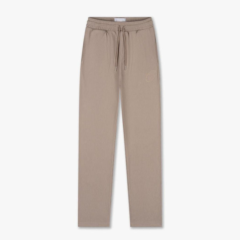 Ribbed Straight Leg Pants Sand-CROYEZ-Mansion Clothing