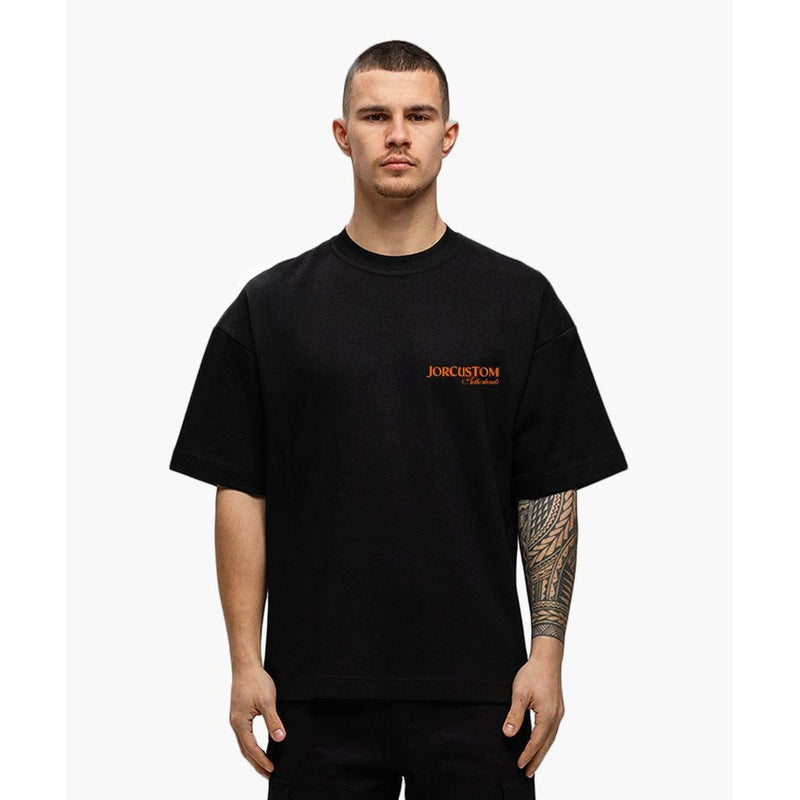 Ribbon oversized fit Black / Orange-Jorcustom-Mansion Clothing