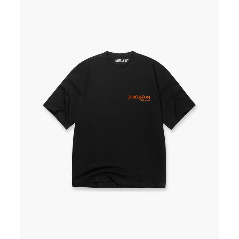 Ribbon oversized fit Black / Orange-Jorcustom-Mansion Clothing