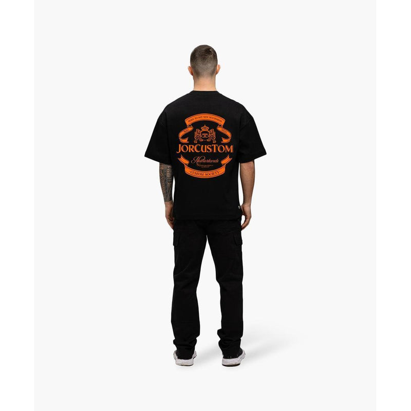 Ribbon oversized fit Black / Orange-Jorcustom-Mansion Clothing