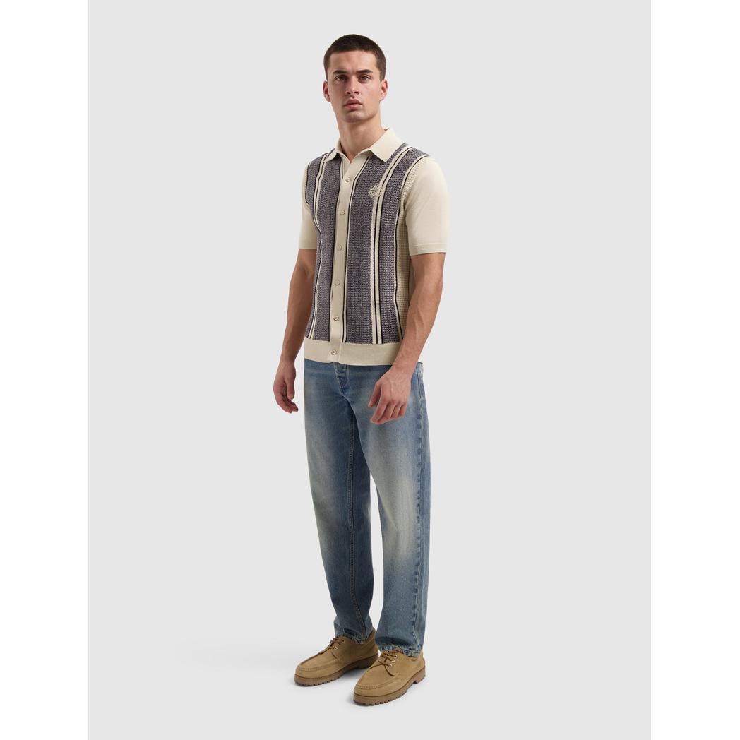 Ripley Knitted Shirt Ecru-Pure Path-Mansion Clothing