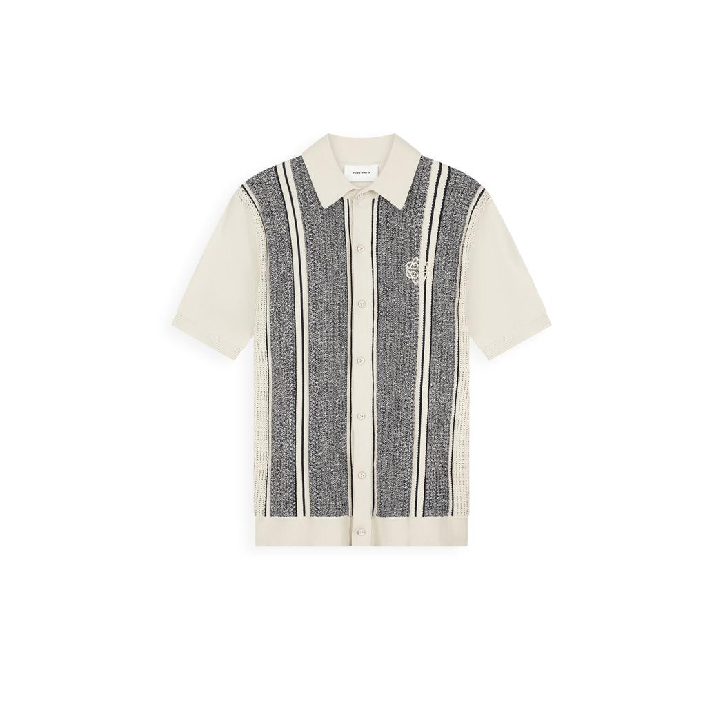 Ripley Knitted Shirt Ecru-Pure Path-Mansion Clothing