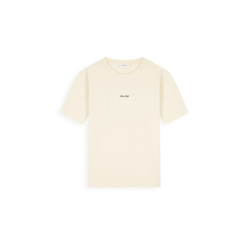 Riva View T-shirt Ecru-Pure Path-Mansion Clothing