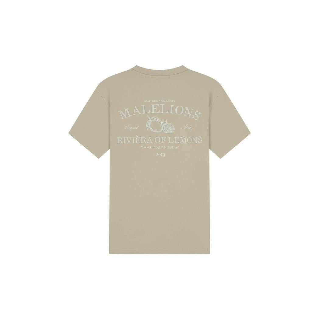 Riviera T-Shirt Light Taupe-Malelions-Mansion Clothing