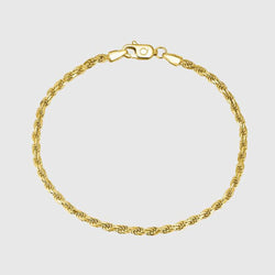 Rope Bracelet Gold-Qream-Mansion Clothing