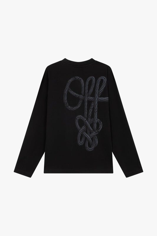 Rope Flow Long Sleeved Tee Black