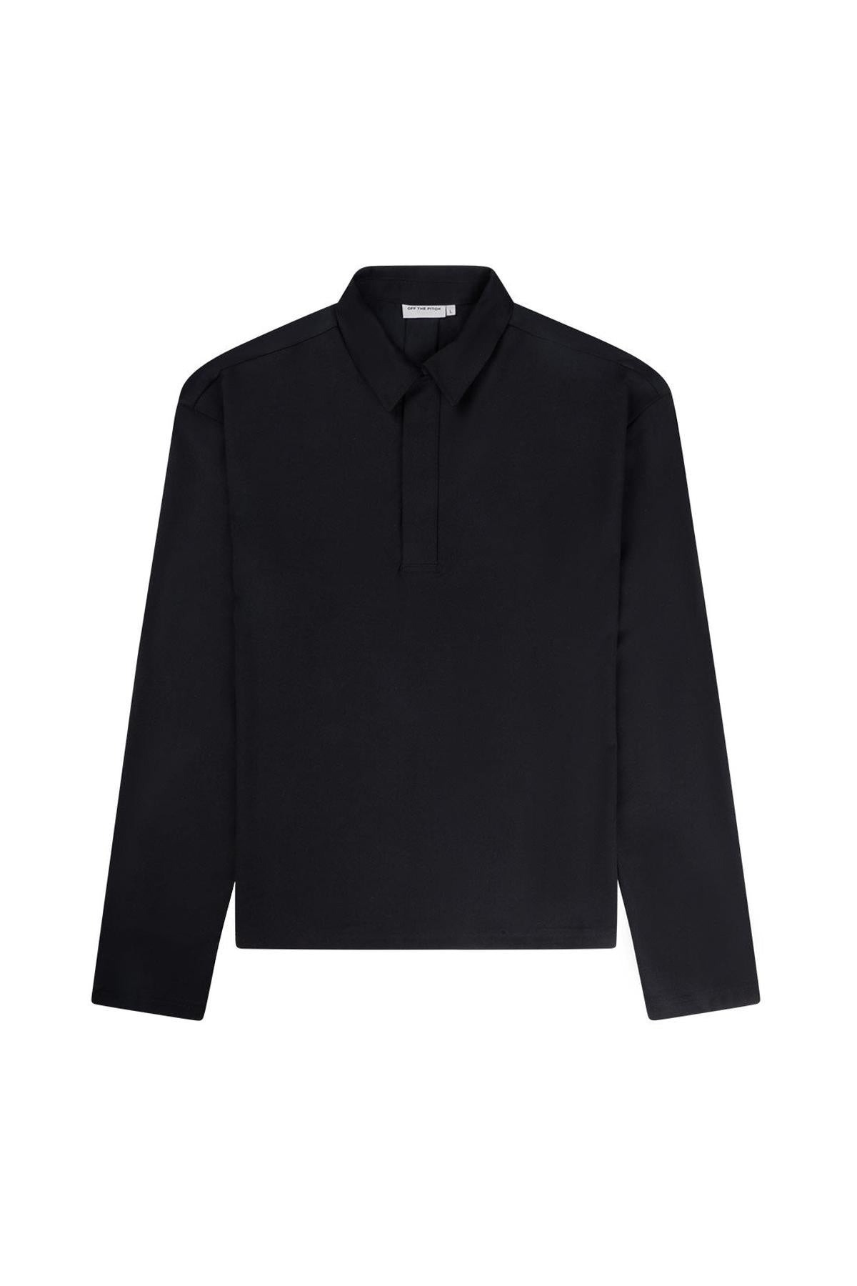 Satin Panel Shirt Black
