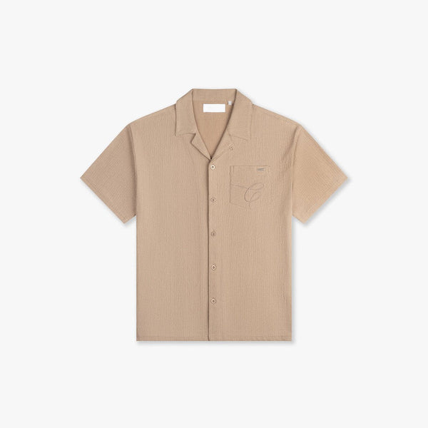 Seersucker Shirt Mushroom-CROYEZ-Mansion Clothing