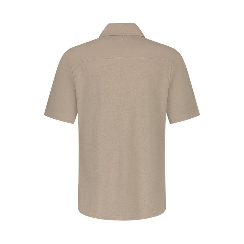 Short Sleeve Jersey Shirt- Taupe