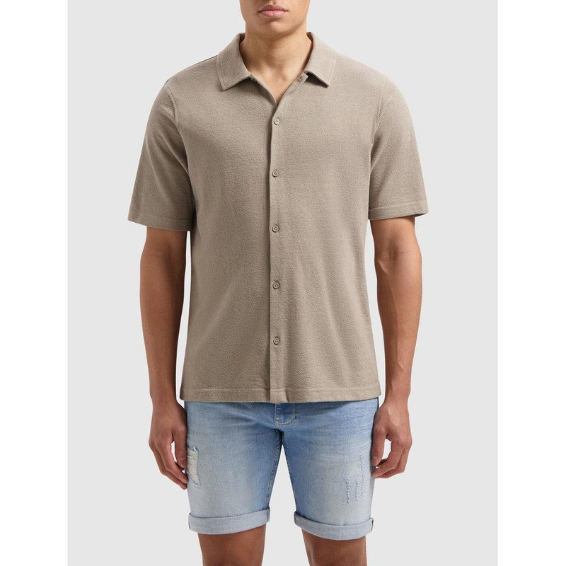 Short Sleeve Jersey Shirt- Taupe