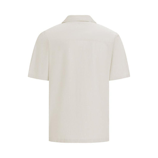 Short Sleeve Seersucker Shirt Sand