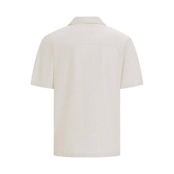 Short Sleeve Seersucker Shirt Sand