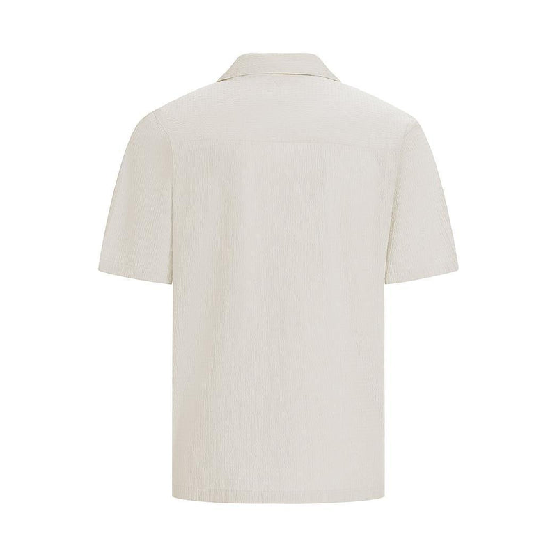 Short Sleeve Seersucker Shirt Sand