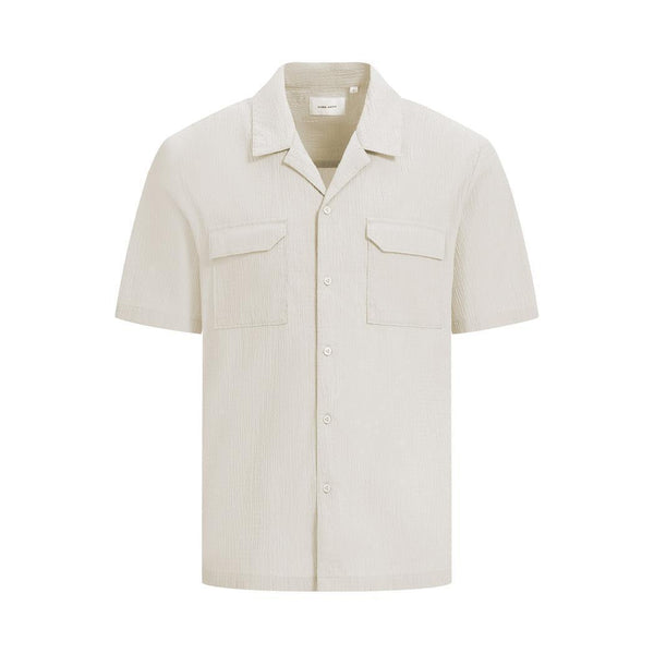 Short Sleeve Seersucker Shirt Sand