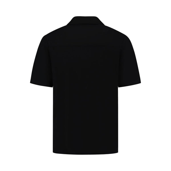 Short Sleeve Twill Shirt Black-Pure Path-Mansion Clothing