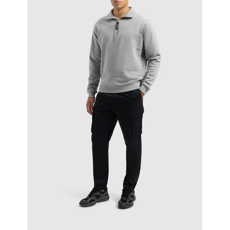 Sideline Wordmark Halfzip Sweater Grey