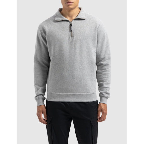 Sideline Wordmark Halfzip Sweater Grey