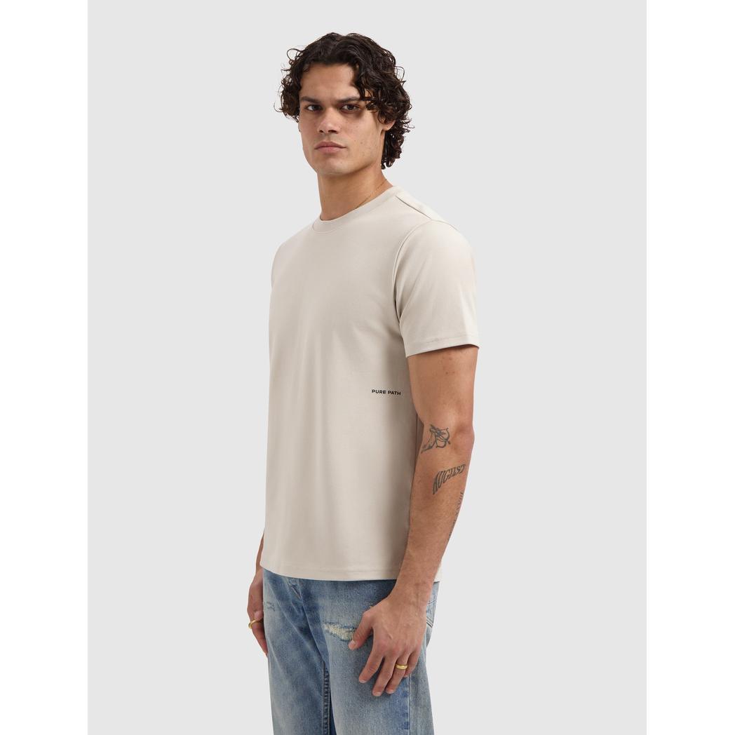 Sideline Wordmark T-shirt Sand-Pure Path-Mansion Clothing