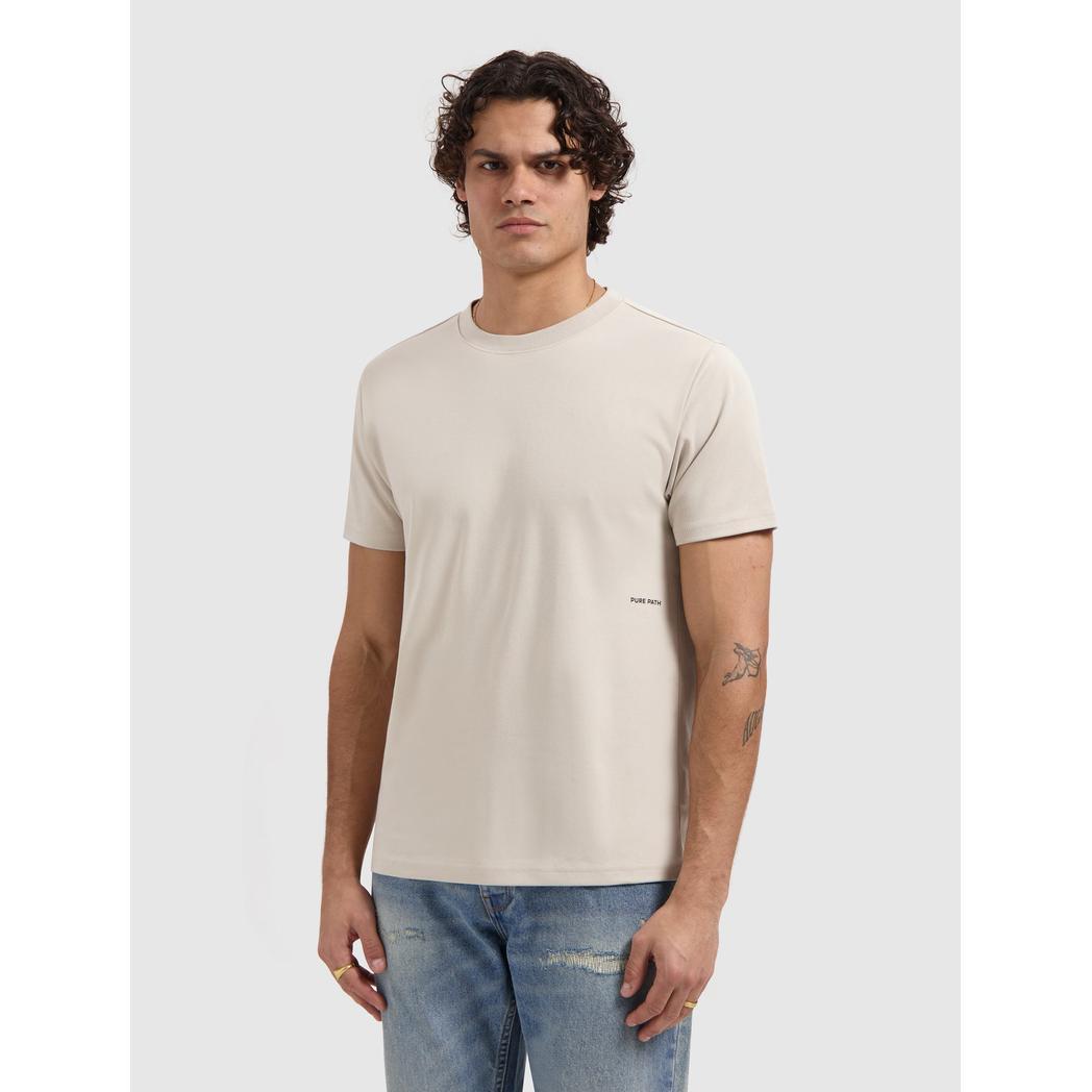 Sideline Wordmark T-shirt Sand-Pure Path-Mansion Clothing