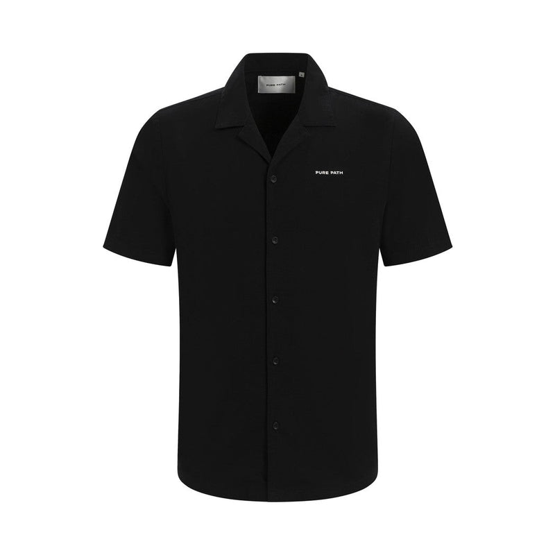 Signature Shortsleeve Shirt - Black-Pure Path-Mansion Clothing