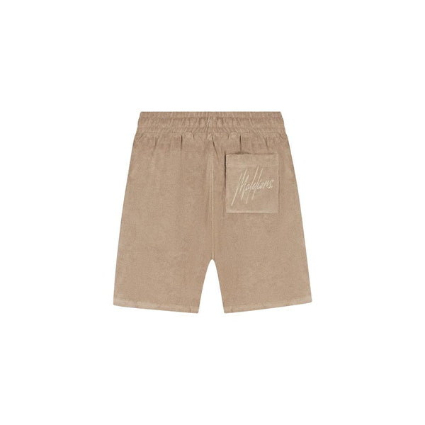 Signature Towelling Shorts Taupe-Malelions-Mansion Clothing