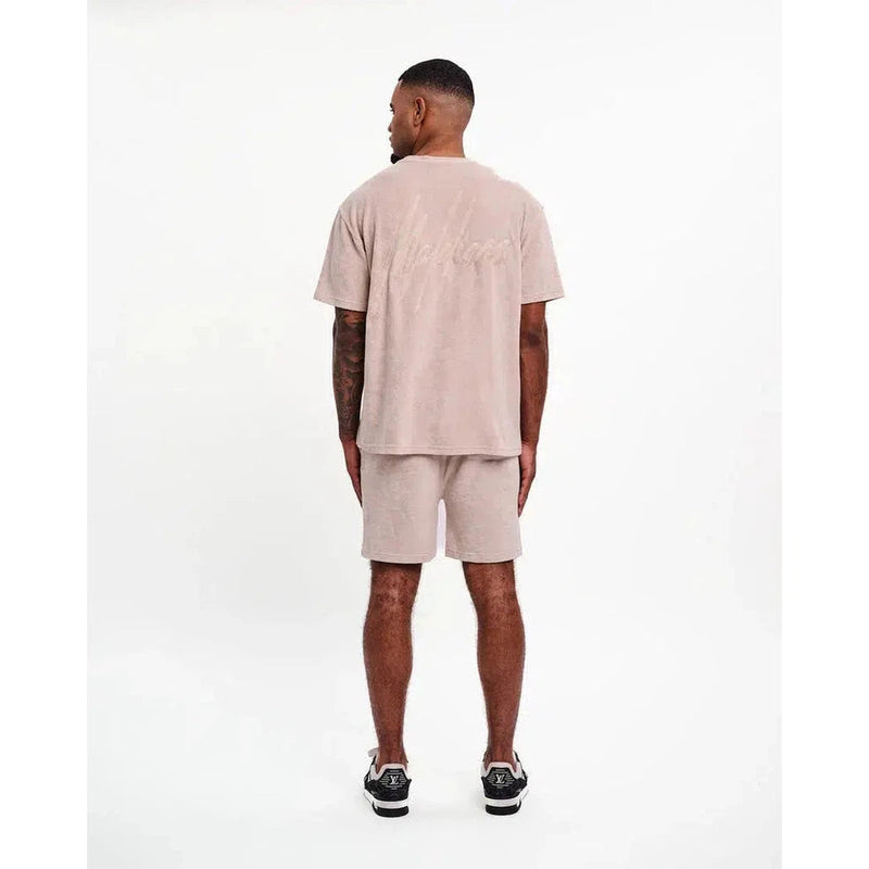 Signature Towelling Shorts Taupe-Malelions-Mansion Clothing