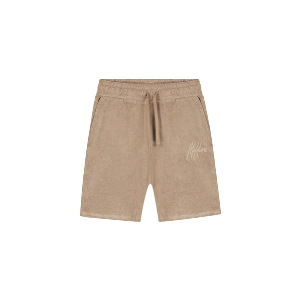 Signature Towelling Shorts Taupe-Malelions-Mansion Clothing