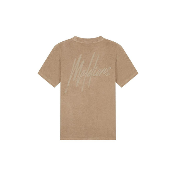 Signature Towelling T-Shirt Taupe-Malelions-Mansion Clothing