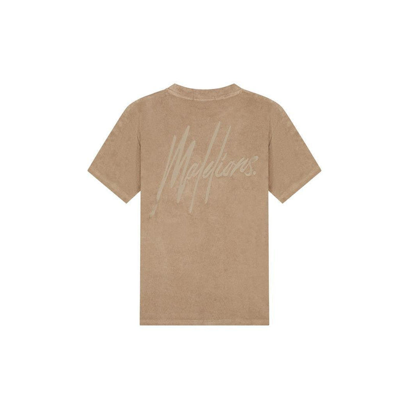Signature Towelling T-Shirt Taupe-Malelions-Mansion Clothing