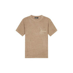 Signature Towelling T-Shirt Taupe-Malelions-Mansion Clothing