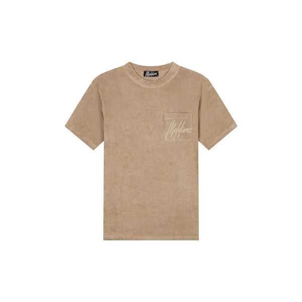 Signature Towelling T-Shirt Taupe-Malelions-Mansion Clothing