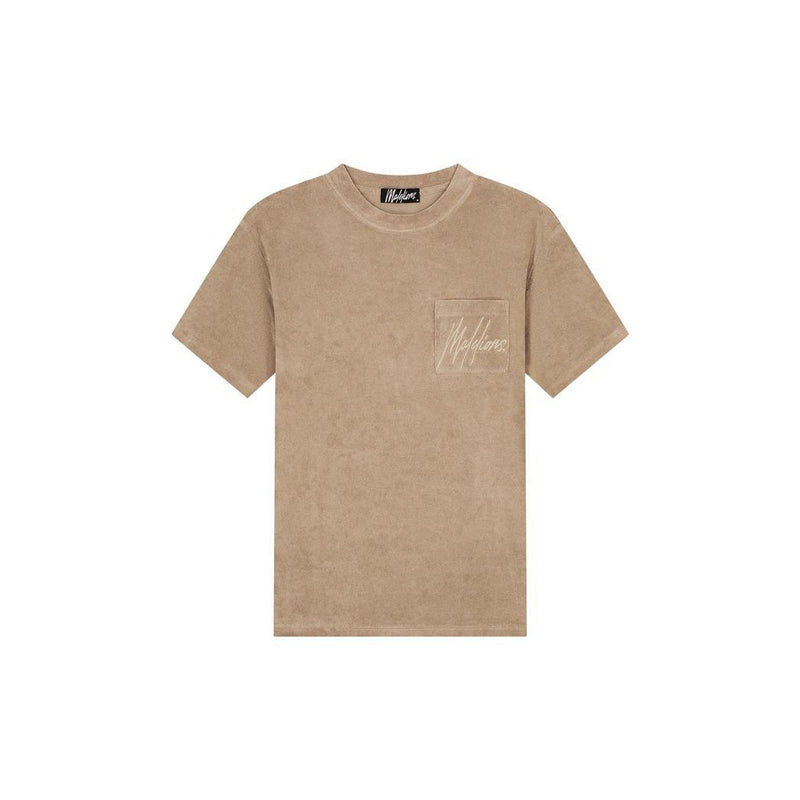 Signature Towelling T-Shirt Taupe-Malelions-Mansion Clothing