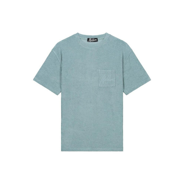 Signature Towelling T-shirt Light Blue-Malelions-Mansion Clothing