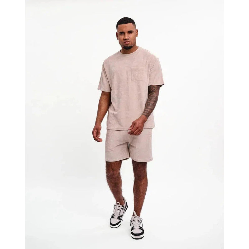 Signature Towelling T-shirt Taupe