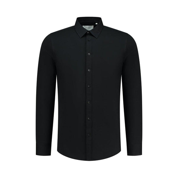 Slim fit Smart Shirt - Black-Pure Path-Mansion Clothing