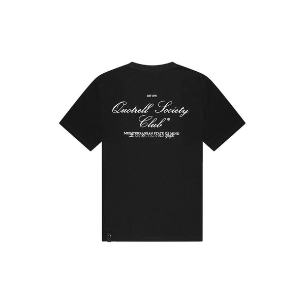 Society Club T-shirt Black/White-Quotrell-Mansion Clothing