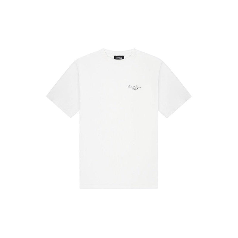 Society Club T-shirt White/Black-Quotrell-Mansion Clothing