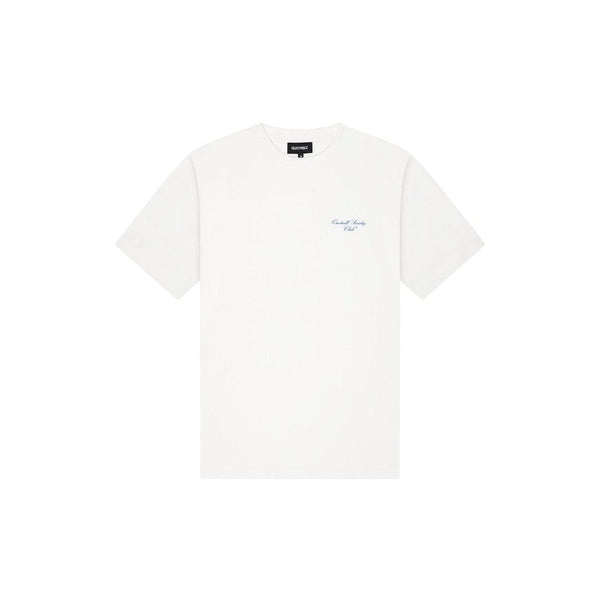 Society Club T-shirtWhite/Cobalt-Quotrell-Mansion Clothing