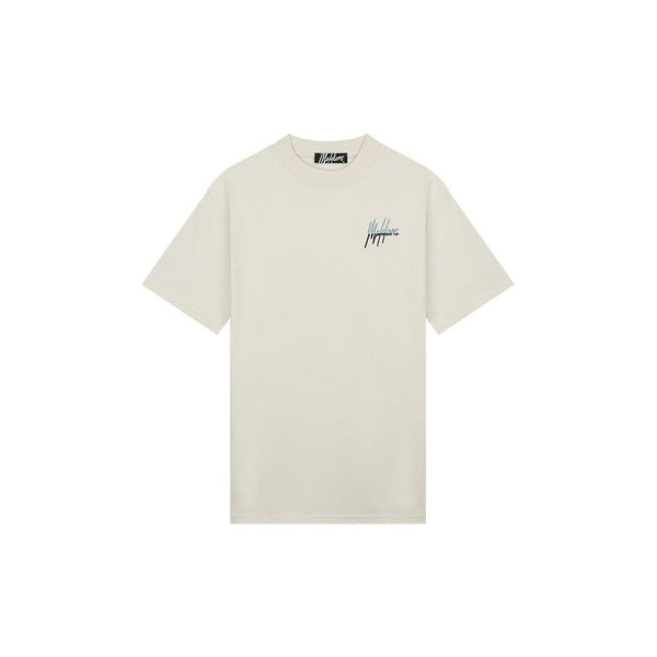 Split T-shirt Off-White/Light Blue-Malelions-Mansion Clothing