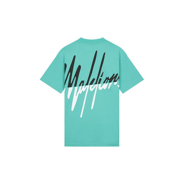 Split T-shirt Turquoise/Black-Malelions-Mansion Clothing