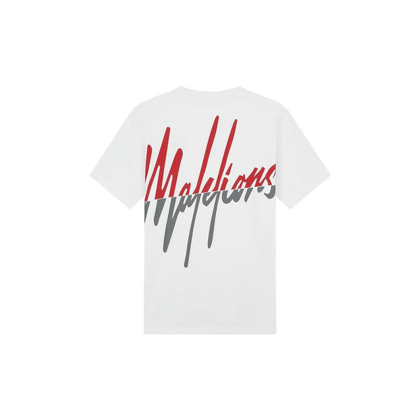 Split T-shirt White/Red-Malelions-Mansion Clothing