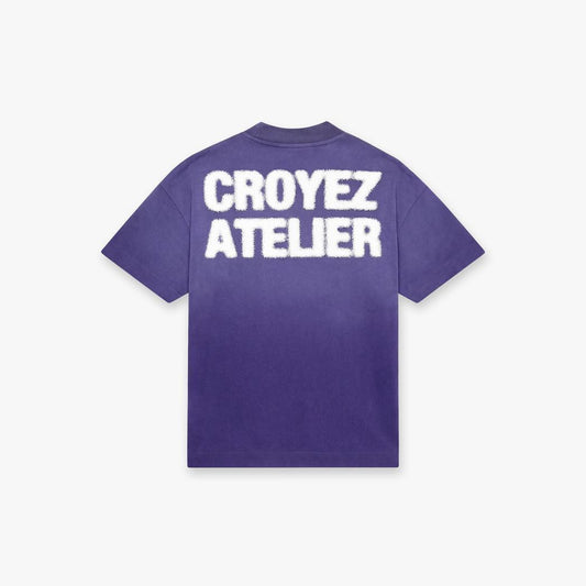 Sprayed Atelier T-Shirt Dark Purple-Croyez-Mansion Clothing