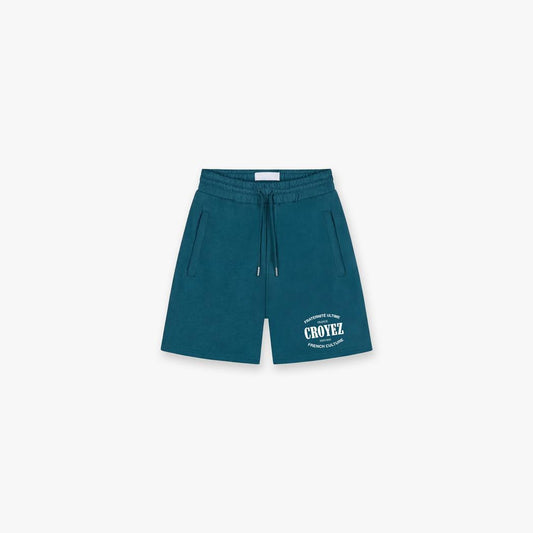 Stamp Shorts Dark Teal-Croyez-Mansion Clothing