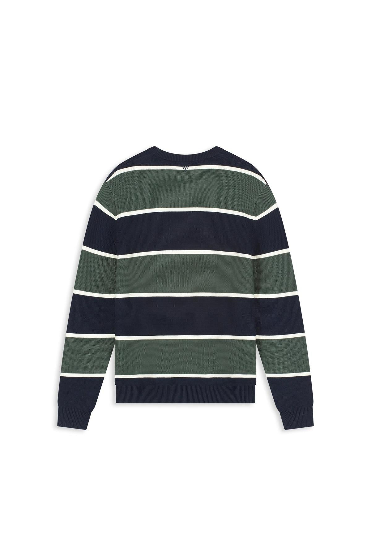 Striped Knit Sweater Dark Navy