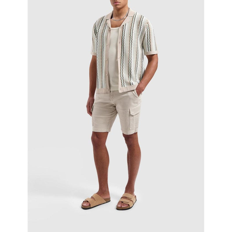 Striped Knitwear Shirt - Sand
