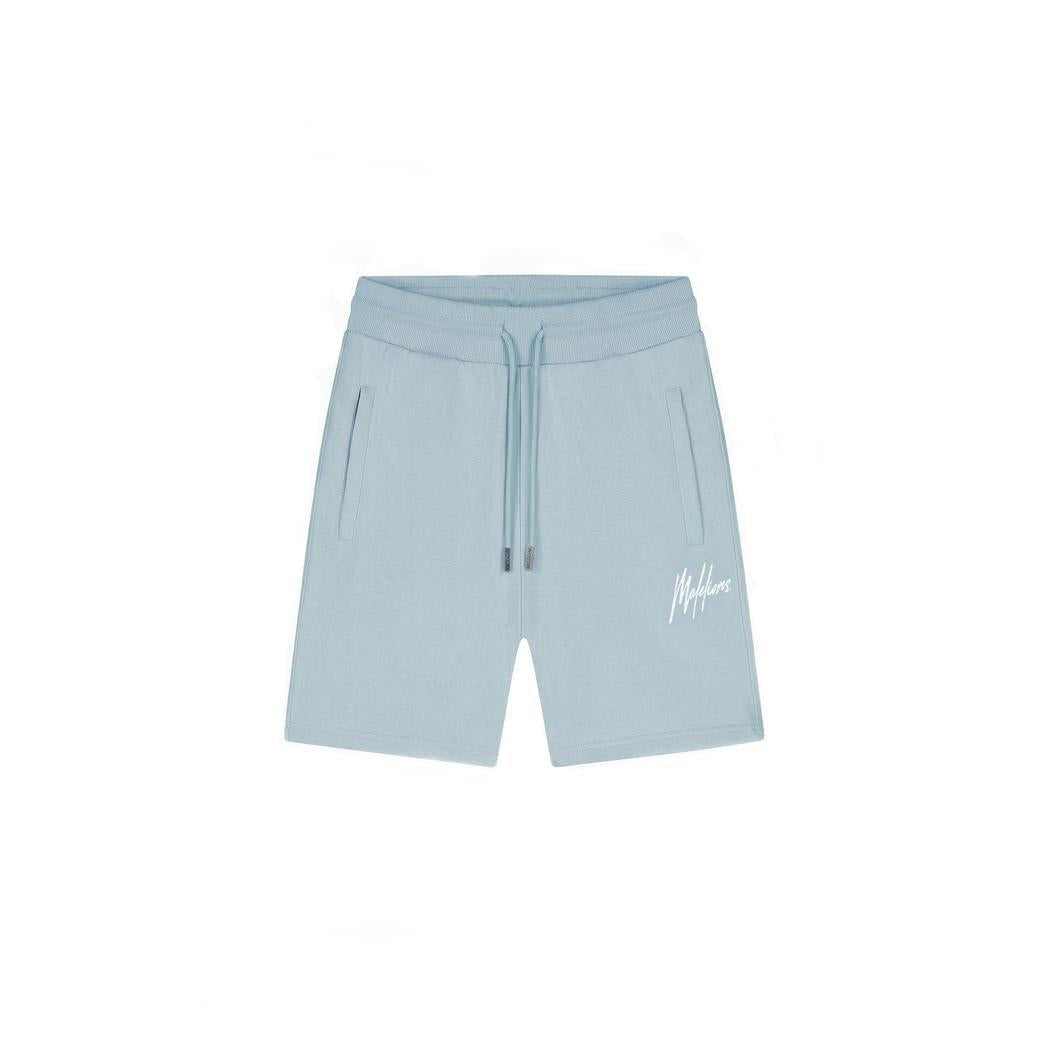 Striped Signature Shorts Ice Blue-Malelions-Mansion Clothing