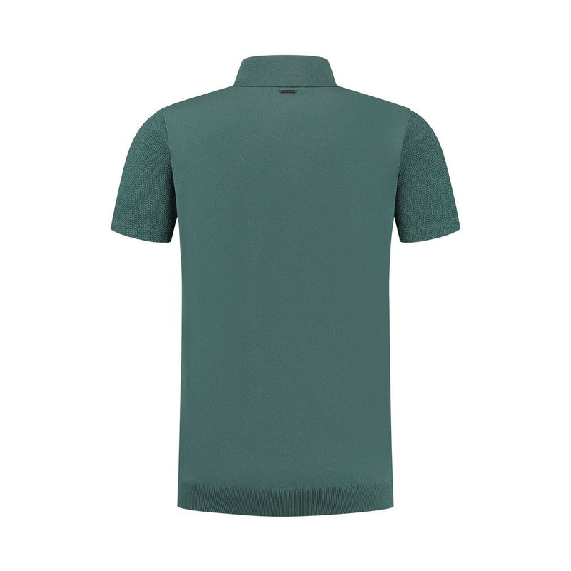 Structure Knitwear Polo - Faded Green-Pure Path-Mansion Clothing