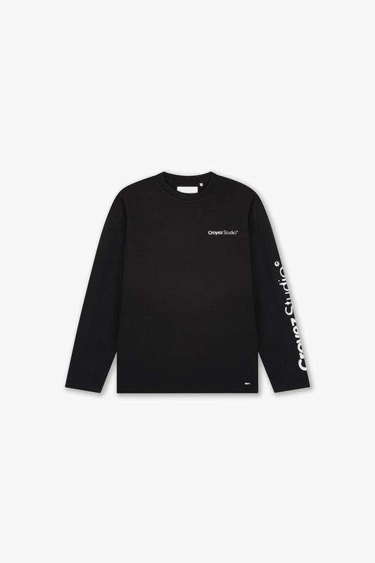 Studio Faded Longsleeve T-Shirt Black-Croyez-Mansion Clothing